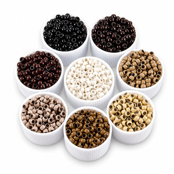 3mm nano hair extension beads silicone lined colour range in 8 shades for hair extensions hairstyling