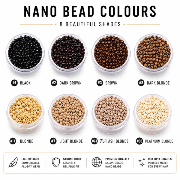 3mm silicone lined hair extension beads colour chart for nano bead hair extensions
