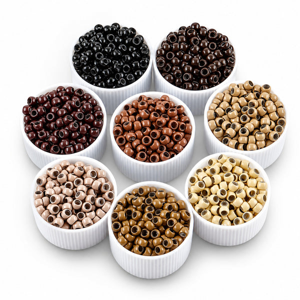 3mm silicone lined hair extension beads all colours for nano bead hair extensions