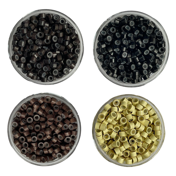 500pcs 4mm Silicone Lined Micro Beads