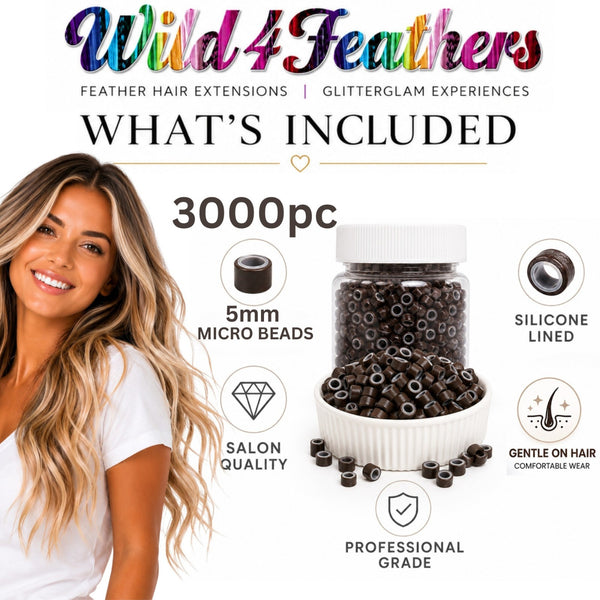 5mm hair extension micro bead rings whats included 3000 beads pack