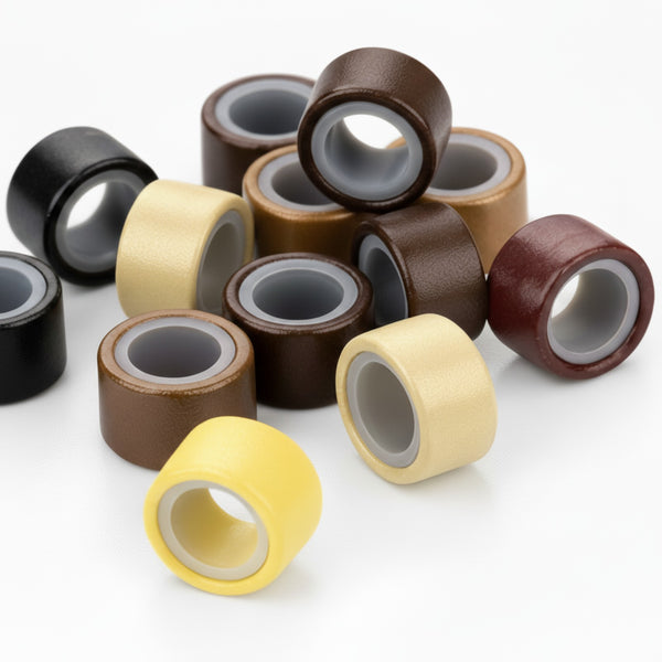 Assorted 5mm micro beads in various colours on a white background