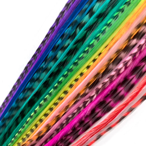 Bright Mix Feather Extensions – 20 XXL