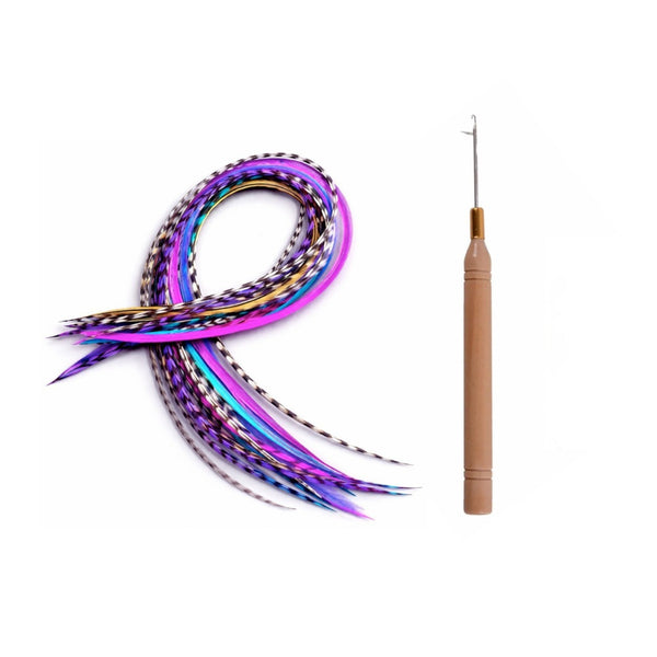 20 XXL Multi Colour Feather Extensions Mix