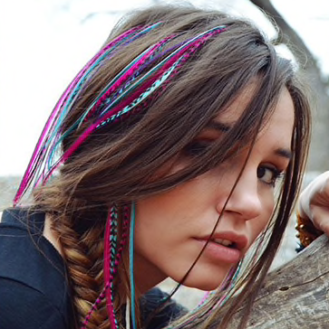 Bright Mix Feather Extensions – 20 XXL