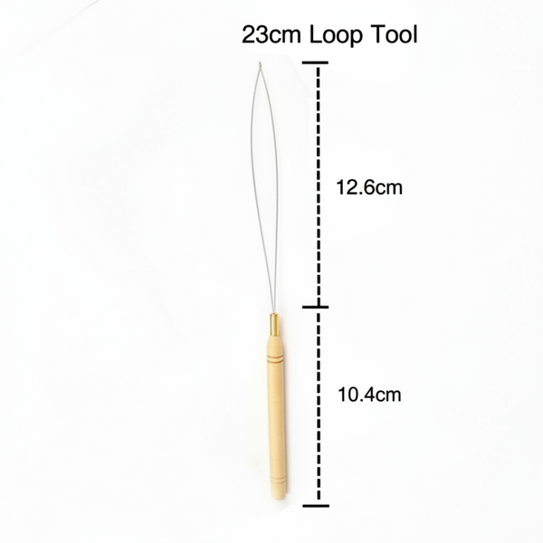 23cm Loop Tool with measurements on a white background
