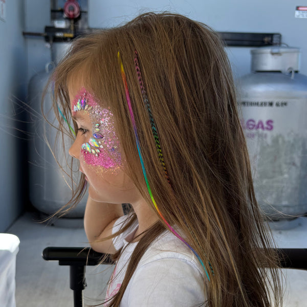 Rainbow Solid Feathers – 4pc Pack (Standard Length)