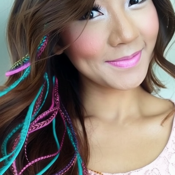 Turquoise Blue Feather Extensions