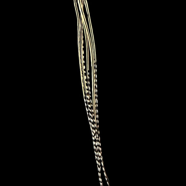 Blonde grizzly natural feather hair extensions for light and blonde hair tones for hair feather styling