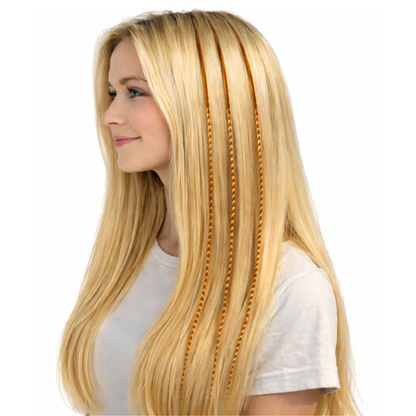 caramel cree feather hair extensions blonde hair natural super long feathers