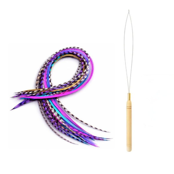 20 XXL Multi Colour Feather Extensions Mix