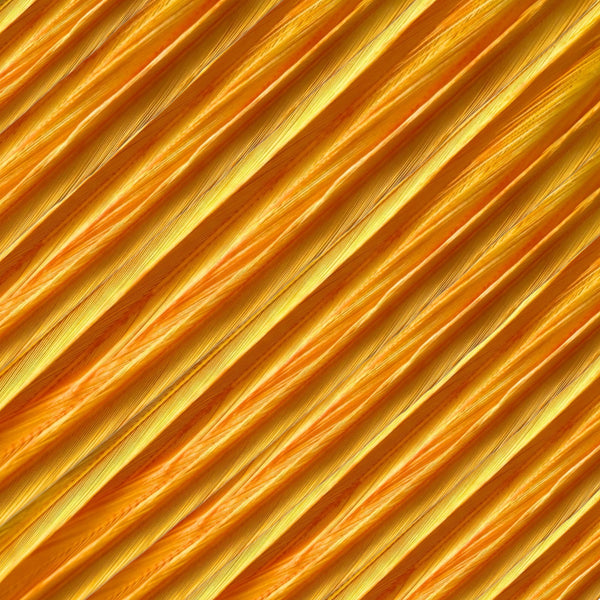 close up of orange solid feather hair extensions in regular width ,real hair feathers for feather hairstyling