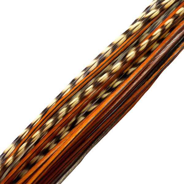 caramel cree feather hair extensions natural brown caramel striped real feathers