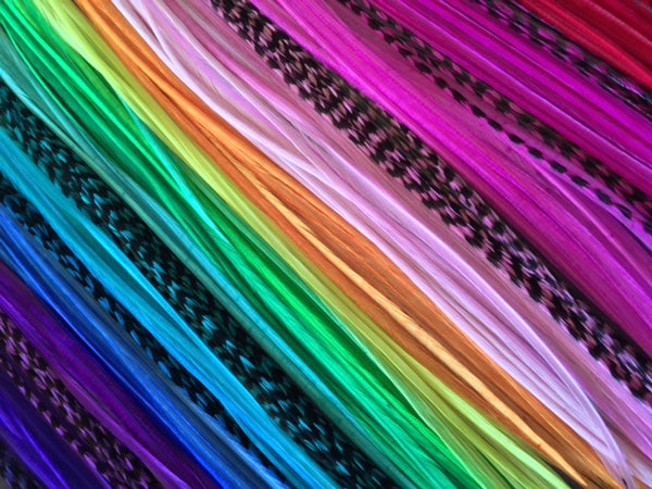Magenta Pink Feather Hair Extensions