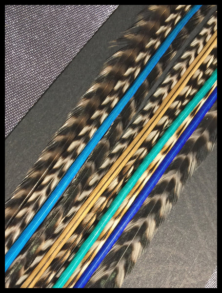NATURALS TURQUOISE & BLUES Wide 'n Skinny Feather Pack with CraftKit X-XXL