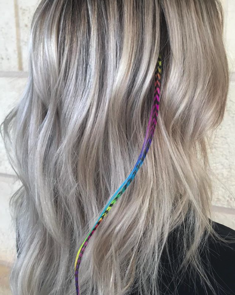 Rainbow Feather Hair Extensions