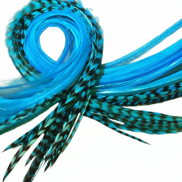 Turquoise Blue Feather Extensions