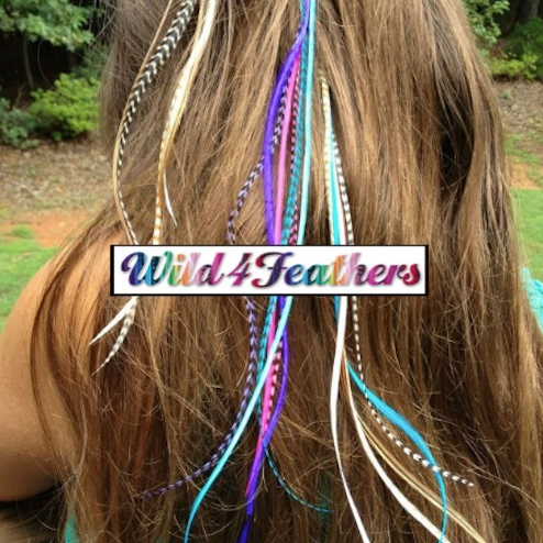 Long Hair Style with Long Length Feathers 